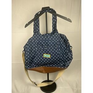 Lilyzen by Lily Bloom Navy Polka Dot Diaper Bag Large Tote Crossbody